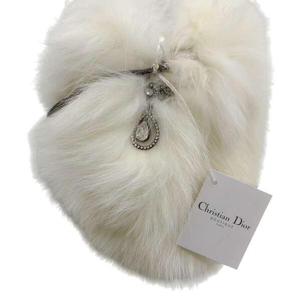 Christian Dior Vintage White Fur Sac Renard Bijoux - Picture 5 of 8
